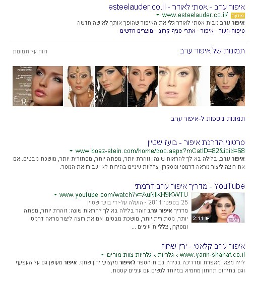 דוגמא לתוצאות וידאו בודדת